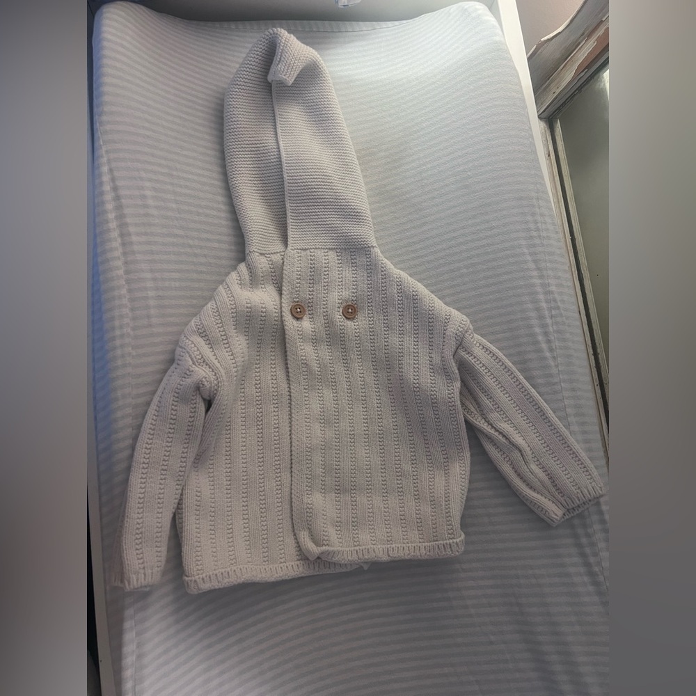 The Little White Company Knit Hooded Sweater